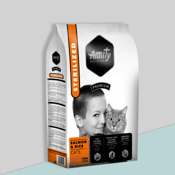 Amity Premium Sterilized Gato adulto - Salmão e arroz