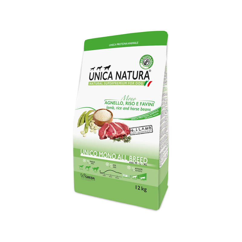 UNICA NATURA LAMB ( M-L-XL ) 12KG TODAS AS IDADES